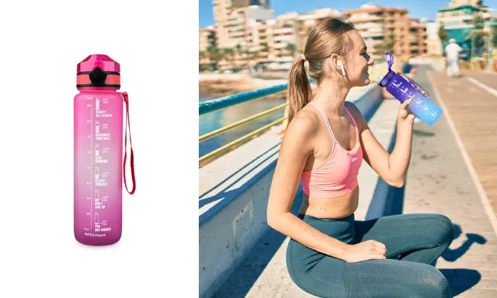 1000ml Water Bottle - Pink