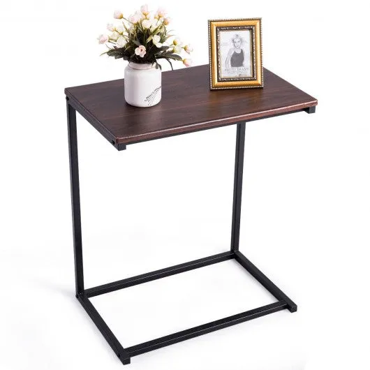 26" Beside Sofa Laptop Holder End Stand Desk-Coffee