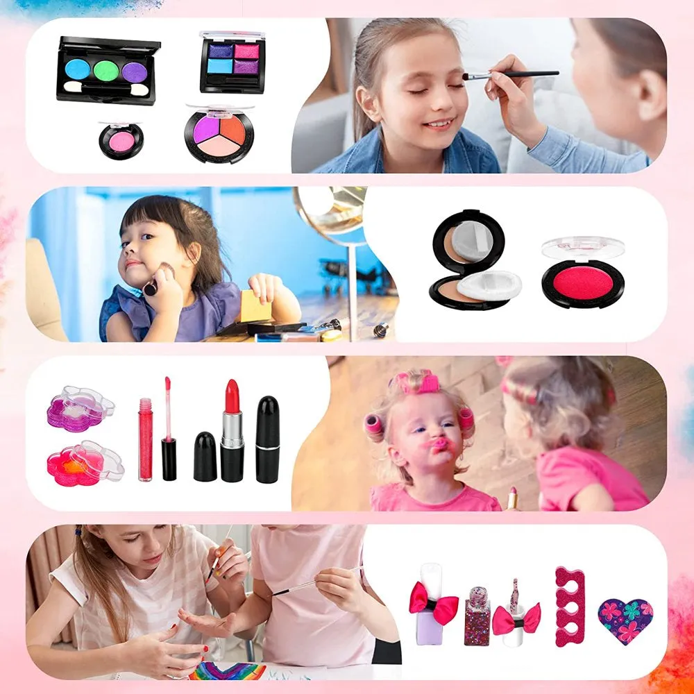 27 Piece Washable Real Makeup Kit for Kids