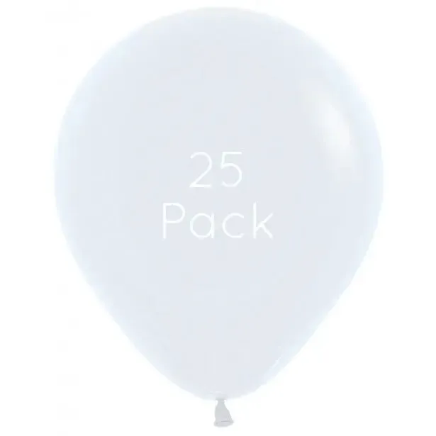 45cm White Giant Balloons - 25 Pkt