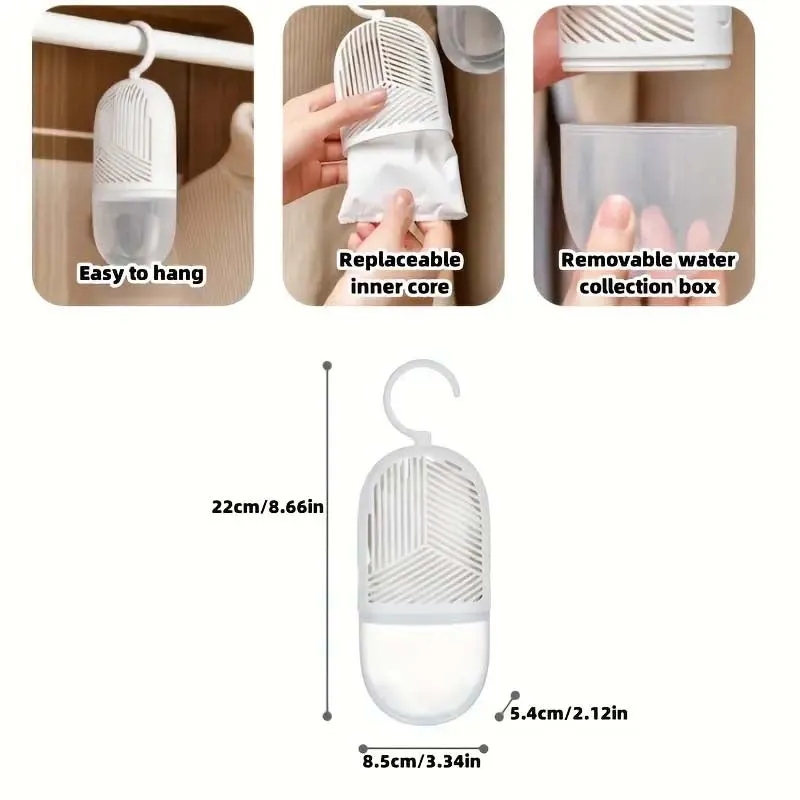 6-Piece Reusable Hanging Dehumidifier Set