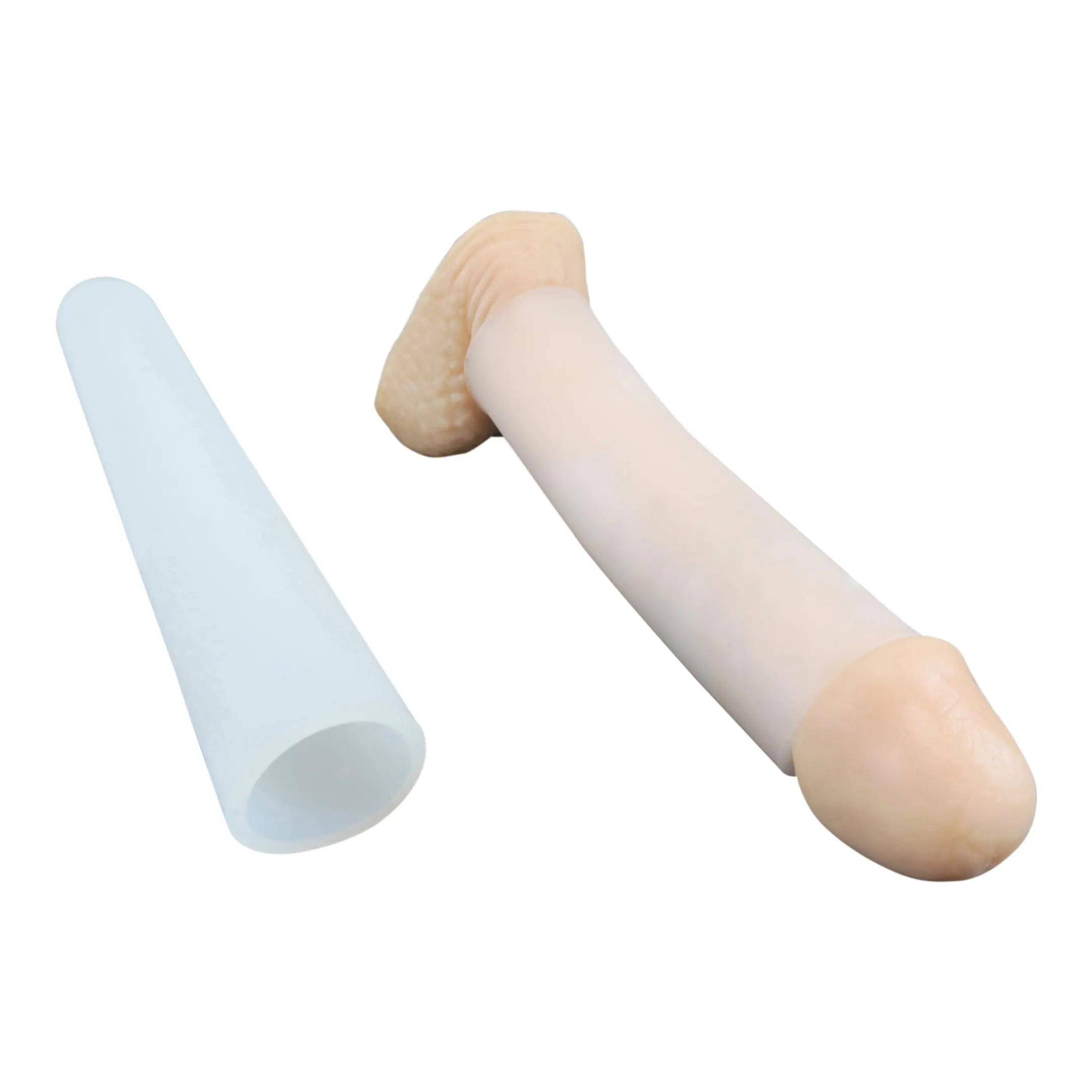 9 Inch Anti-Turtle Silicone Penis Sleeve for Stretching, Enlargement, Enhanced Girth 