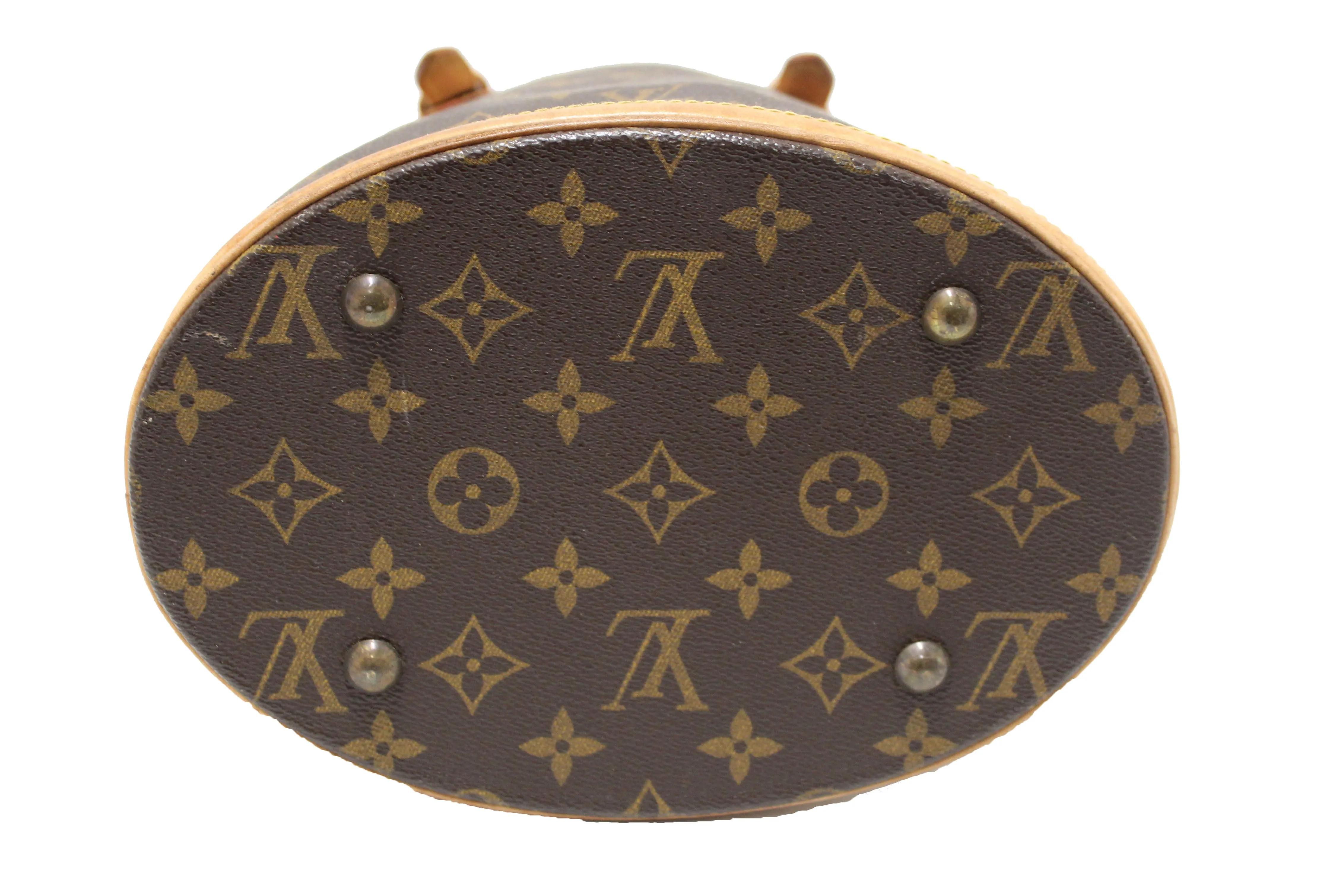 Authentic Louis Vuitton Classic Monogram Bucket PM Shoulder Bag