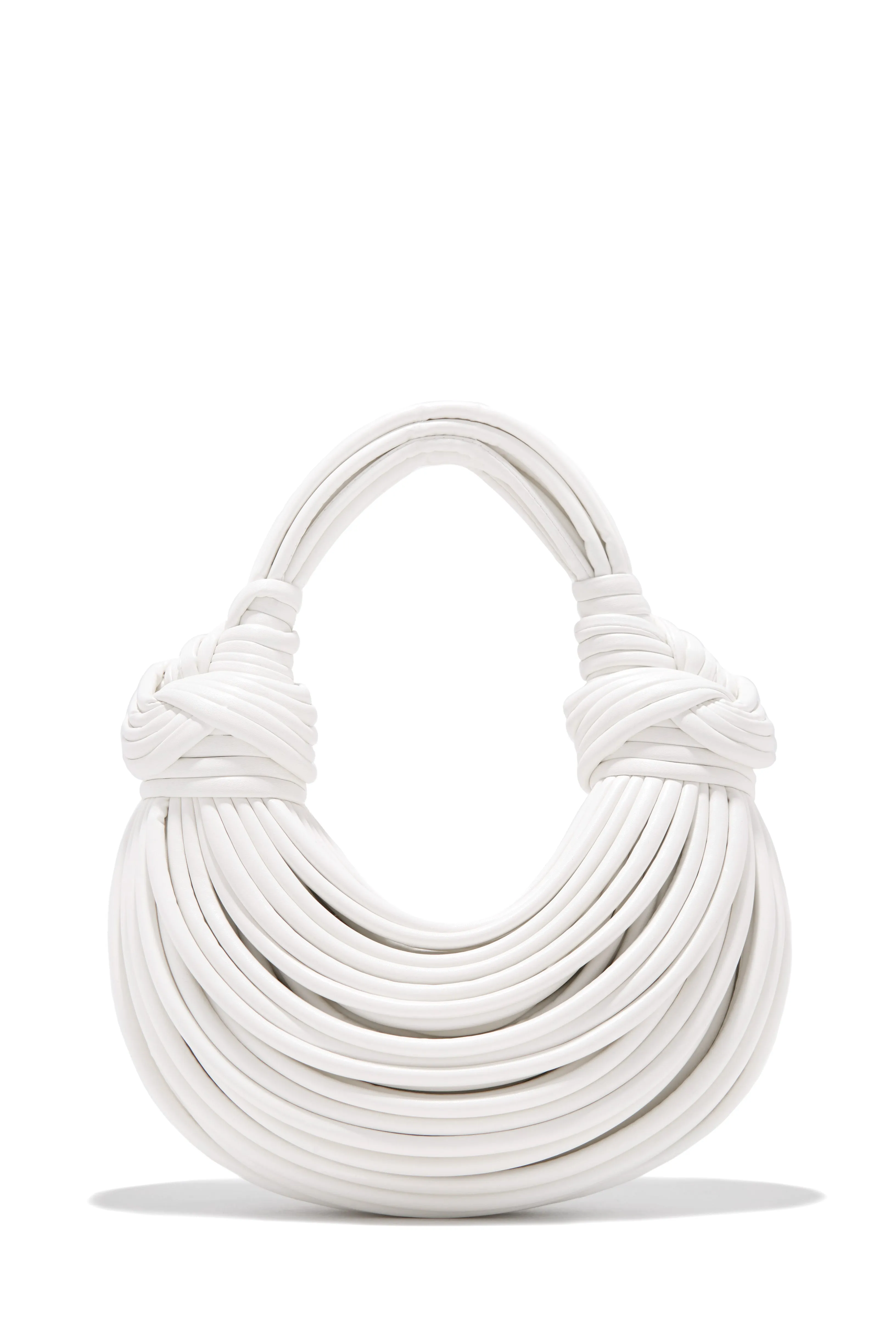 Azelie Double Knot Spaghetti Handbag - White