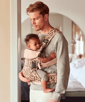 BabyBjörn Baby Carrier One Cotton - Beige/Leopard Print