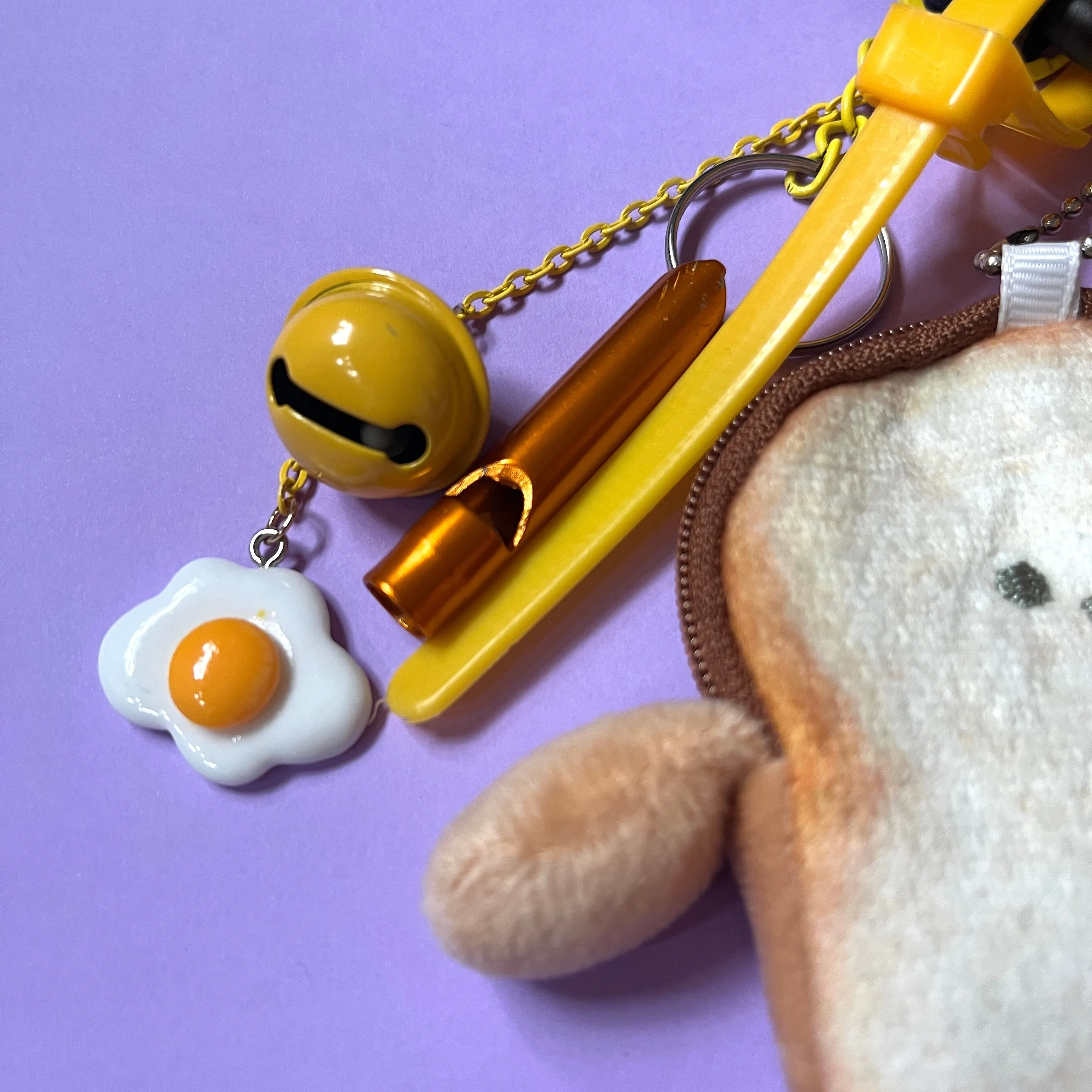 Bag charm and keyring prawn toast