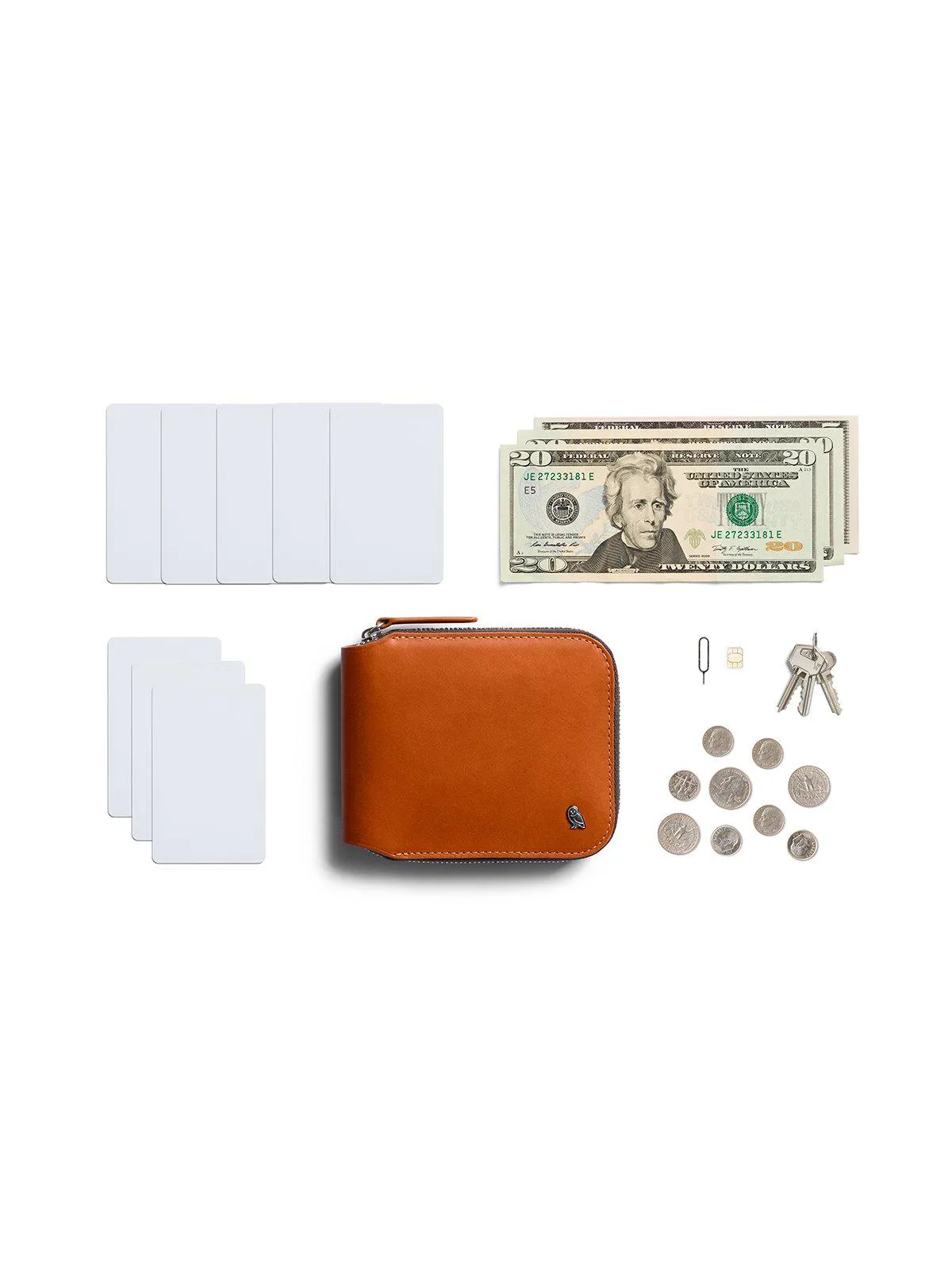 Bellroy Zip Wallet Caramel RFID