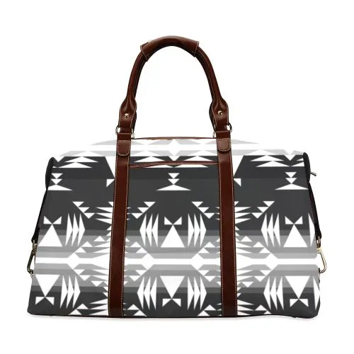 Between the Mountains Black and White Classic Travel Bag