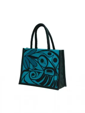 Bill Helin Hummingbird MINI Jute Bag Turquoise