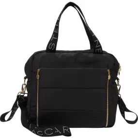 Black Logo Tape Tote Changing Bag