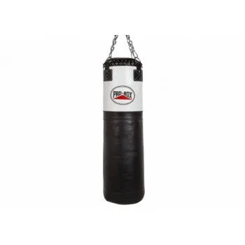 BLACK/WHITE LEATHER PUNCHBAG 4FT