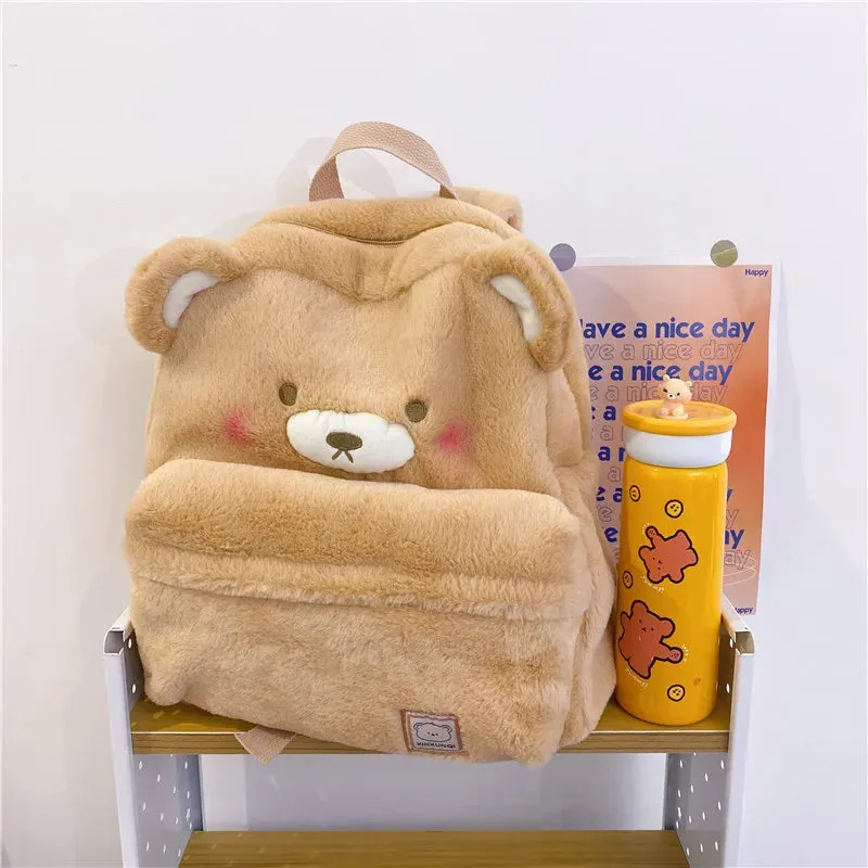 Blushing Bear Plush Backpack