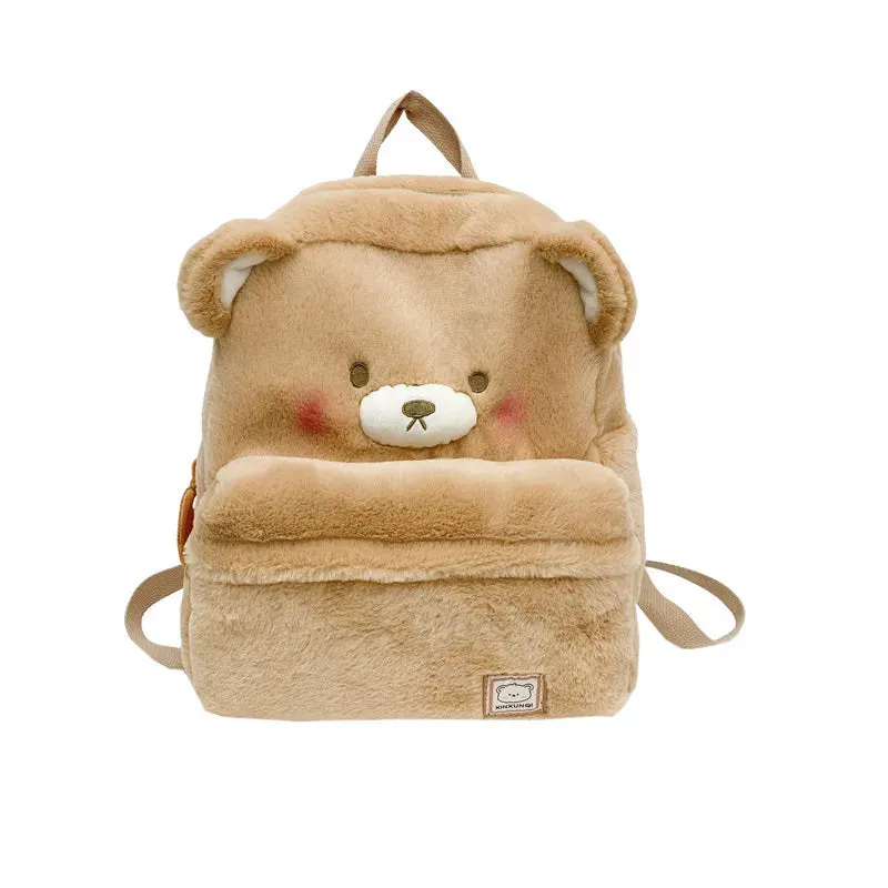 Blushing Bear Plush Backpack