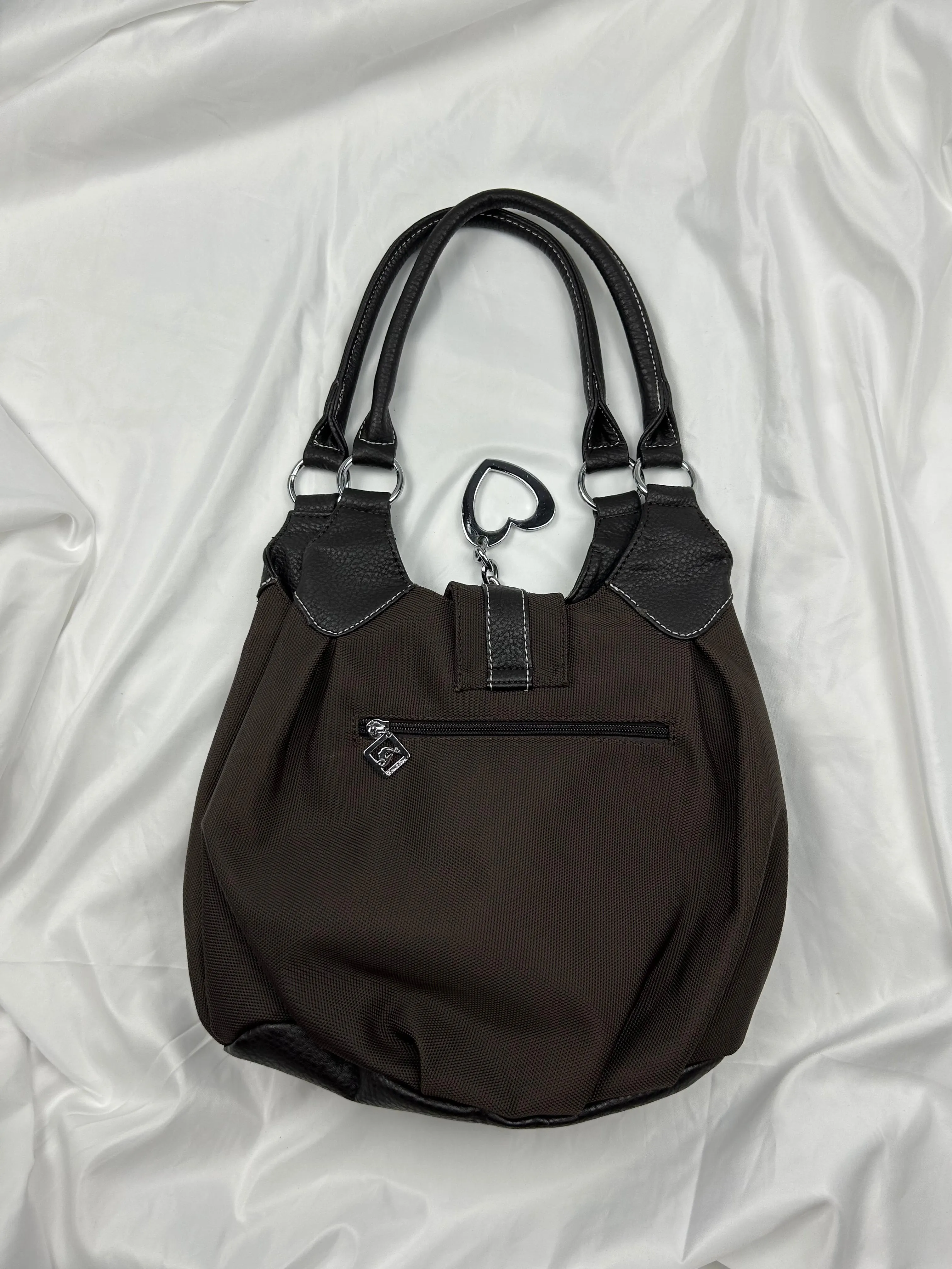 Brown charms uni shoulder bag