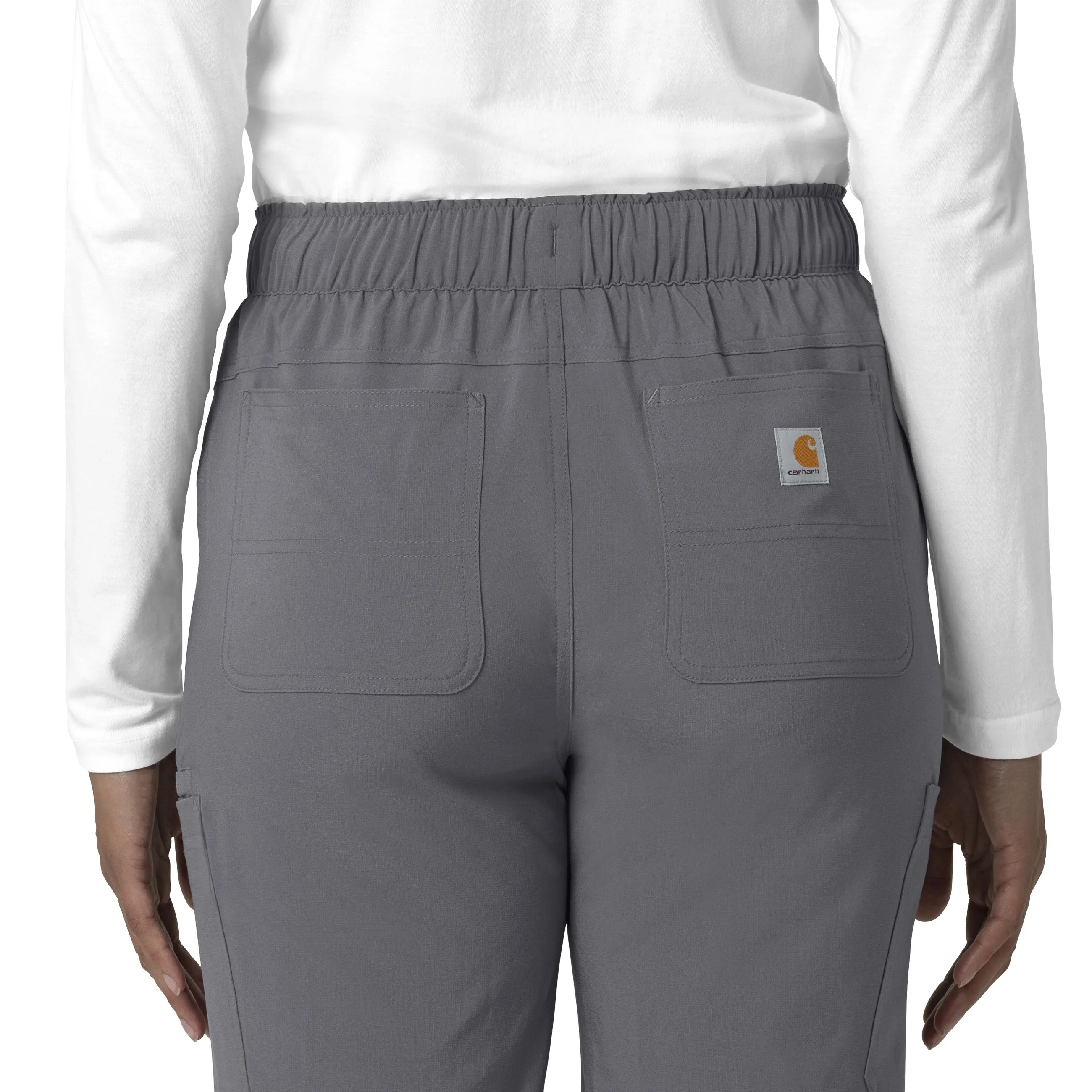 Carhartt Force Cross-Flex Women's Straight Leg Cargo Scrub Pant - Pewter