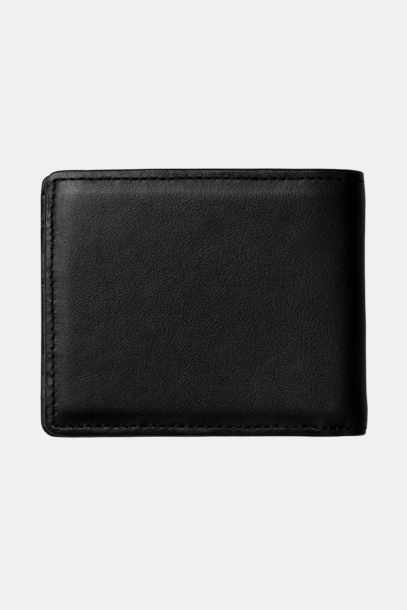 Carhartt WIP Vegas Billfold Wallet (Leather Black/Silver)