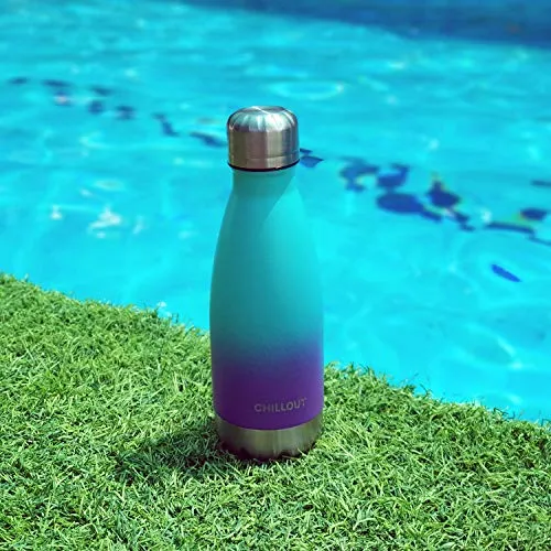 CHILLOUT LIFE Stainless Steel Water Bottle for Kids School: 12 oz Double Wall Insulated Cola Bottle Shape