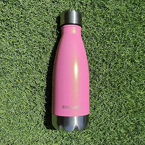 CHILLOUT LIFE Stainless Steel Water Bottle for Kids School: 12 oz Double Wall Insulated Cola Bottle Shape