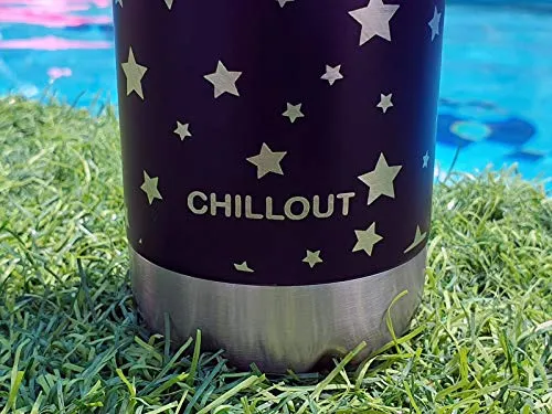 CHILLOUT LIFE Stainless Steel Water Bottle for Kids School: 12 oz Double Wall Insulated Cola Bottle Shape