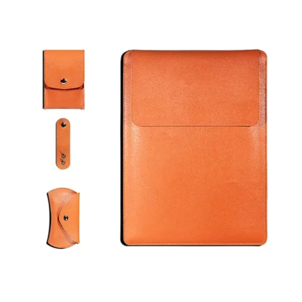 Classy Men Leather Laptop Sleeve Set - 5 Colors