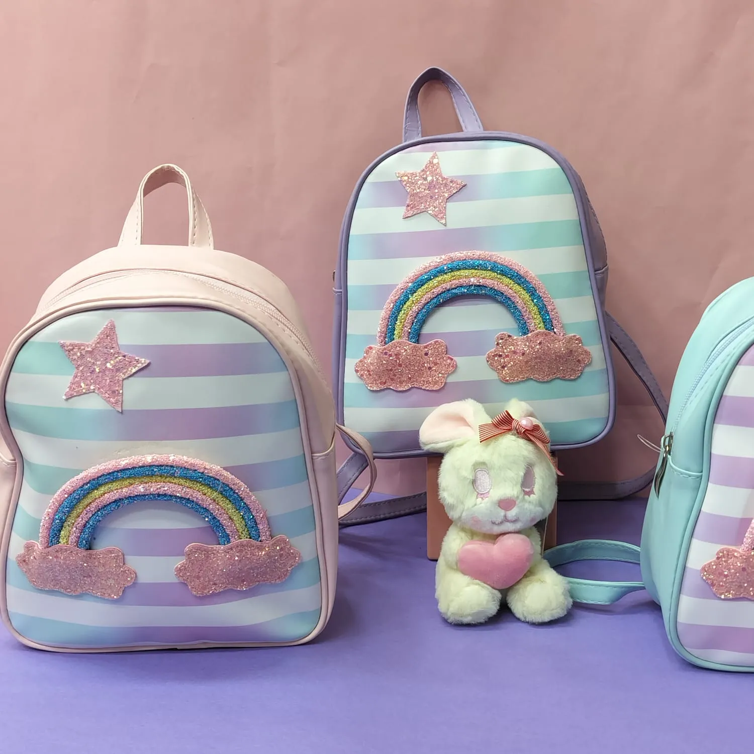 Colourful Rainbow Theme Mini Backpack