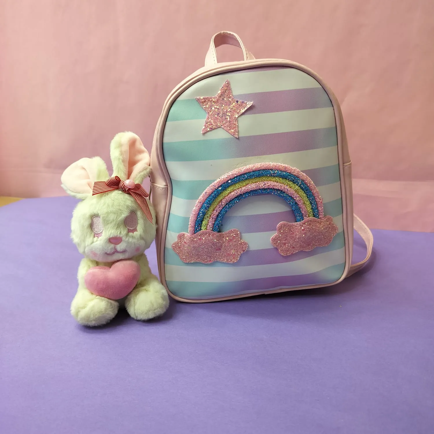 Colourful Rainbow Theme Mini Backpack