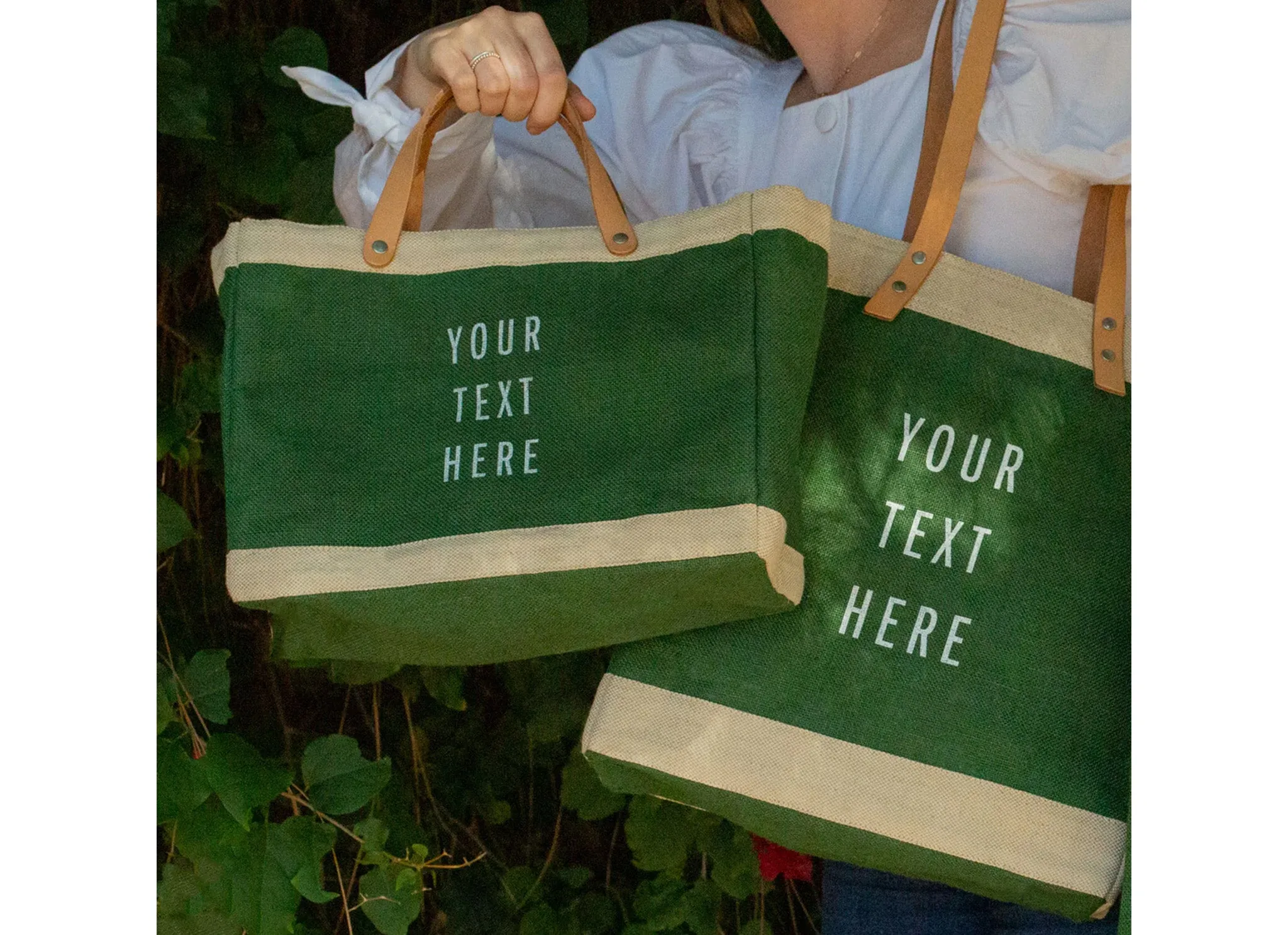 Customized Petite Market Bag in Field Green - Wholesale