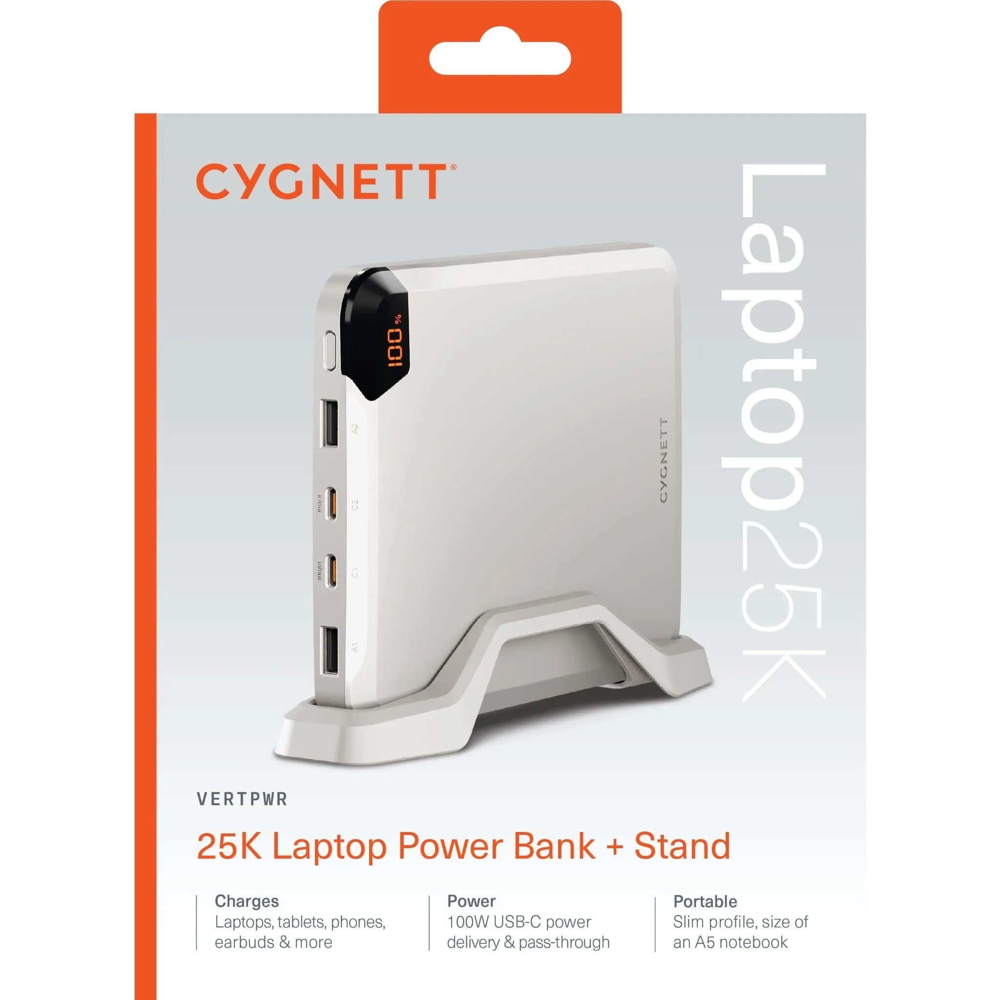 Cygnett VertPWR 25K Laptop Power Bank (Champagne)