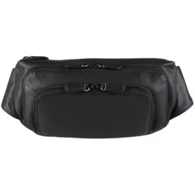 Derek Alexander Leather Waist Pack 3 Zip Organizer