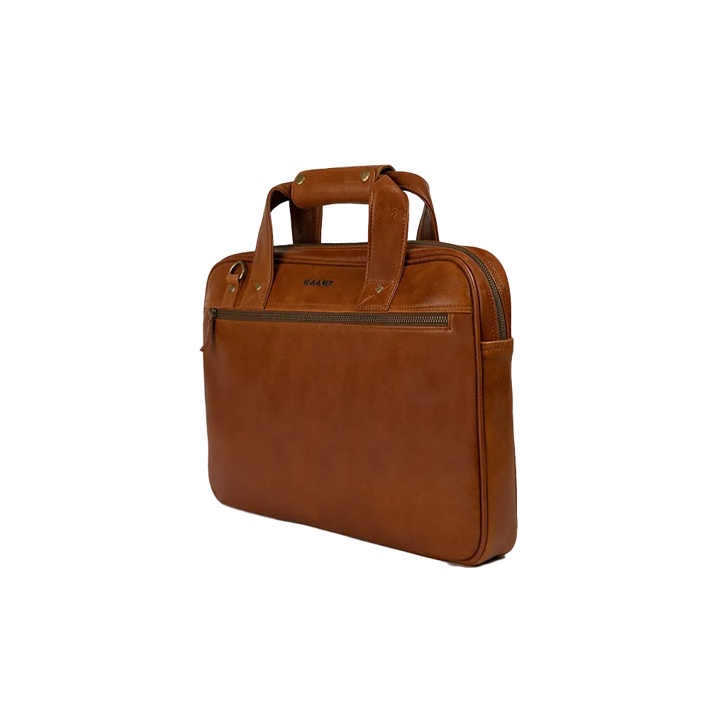 Dual Hold Leather Laptop Sleeve