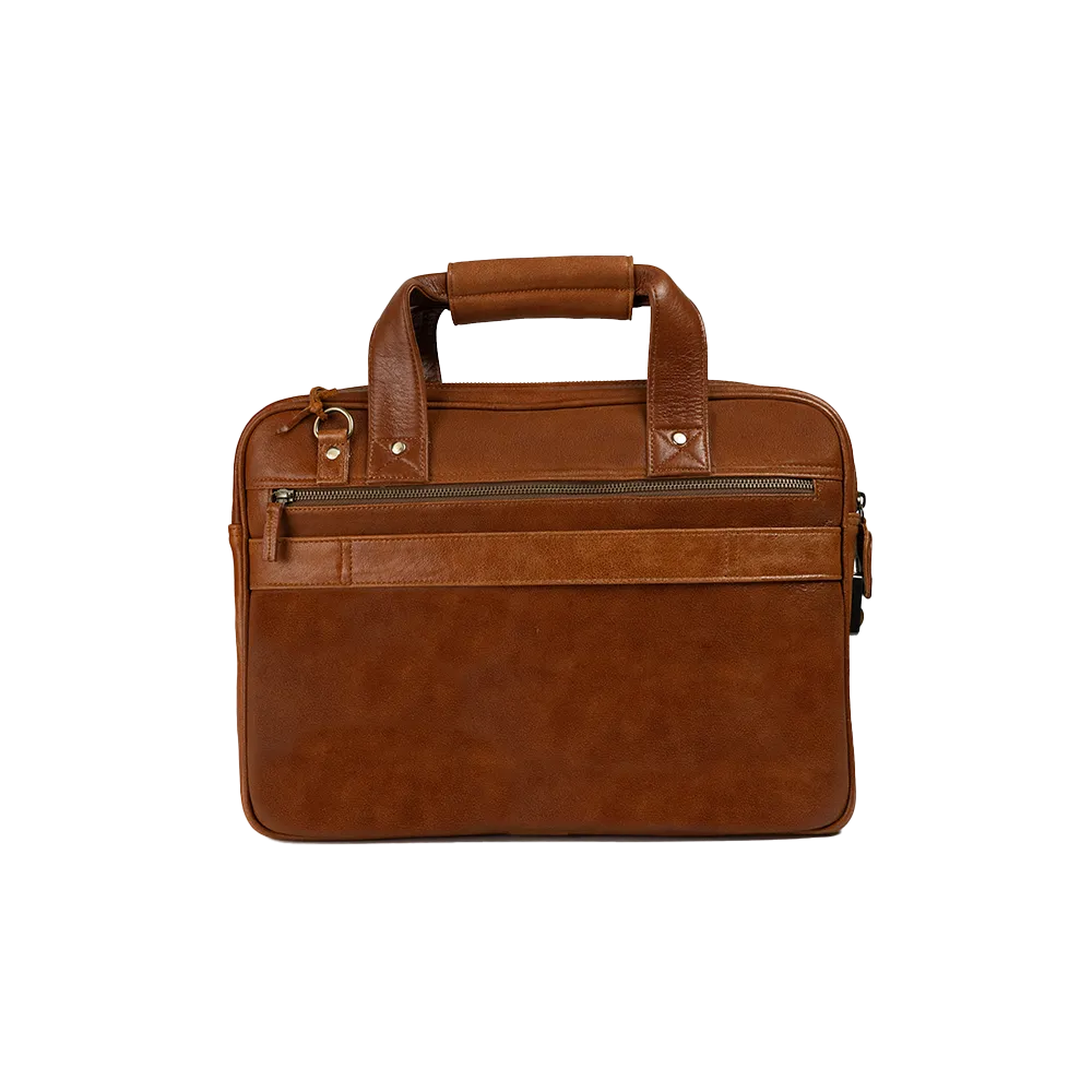 Dual Hold Leather Laptop Sleeve