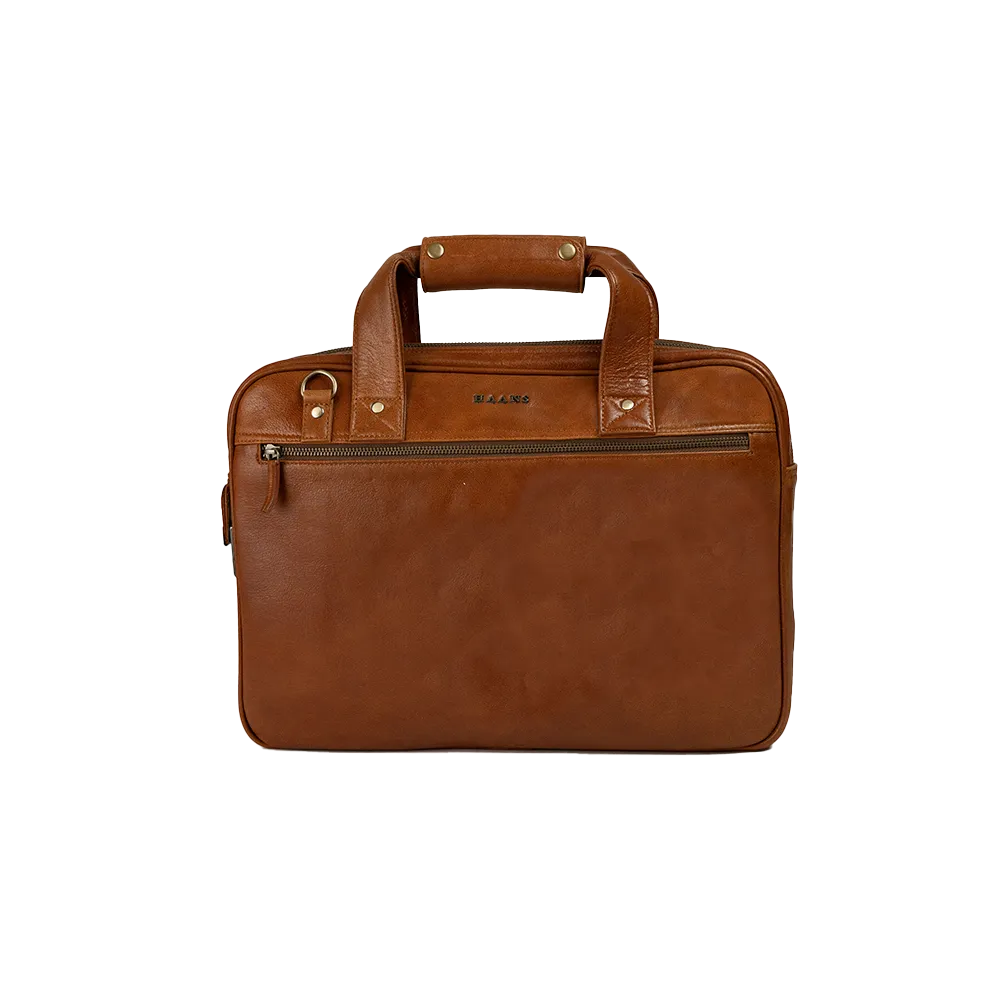 Dual Hold Leather Laptop Sleeve