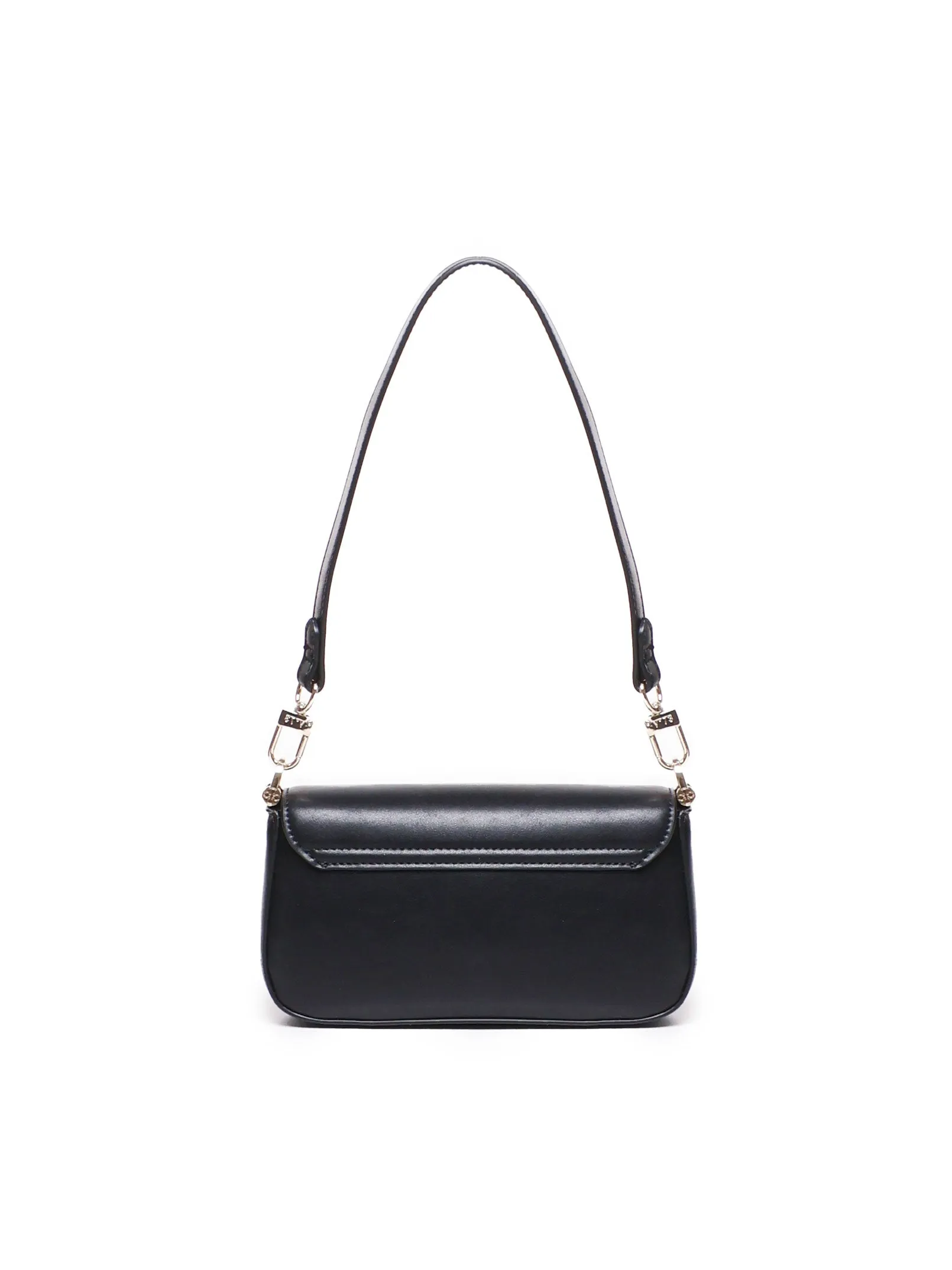 Eco-Leather Black Shoulder Bag