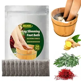 EELHOE 20 Pcs Leg Slimming Foot Bath Bags Mild Herbal Formula Increase Blood Circulation Stimulate Detoxification Reduce Leg Edema