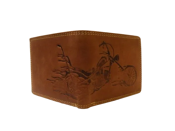 Embossed Motorcycle Wallet