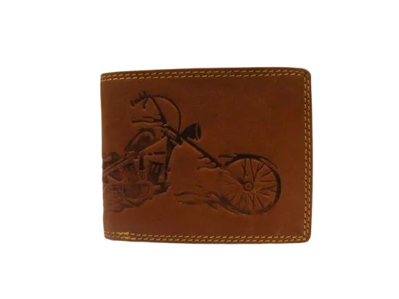 Embossed Motorcycle Wallet