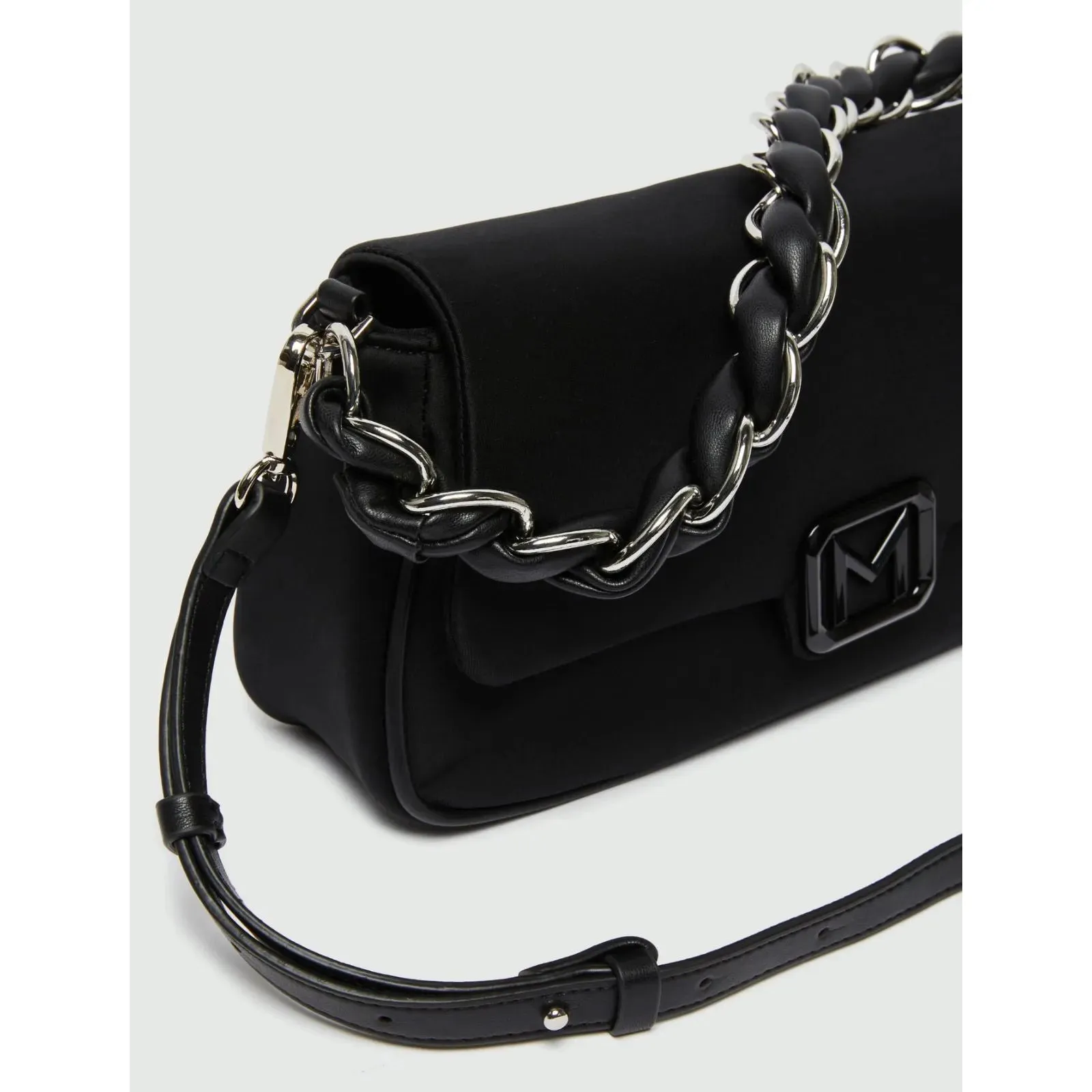 EMILY PU Chain Detail Handbag Black