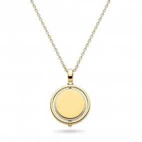 Empire Revival Round Spinner Gold Plate 17" Necklace 90385GD