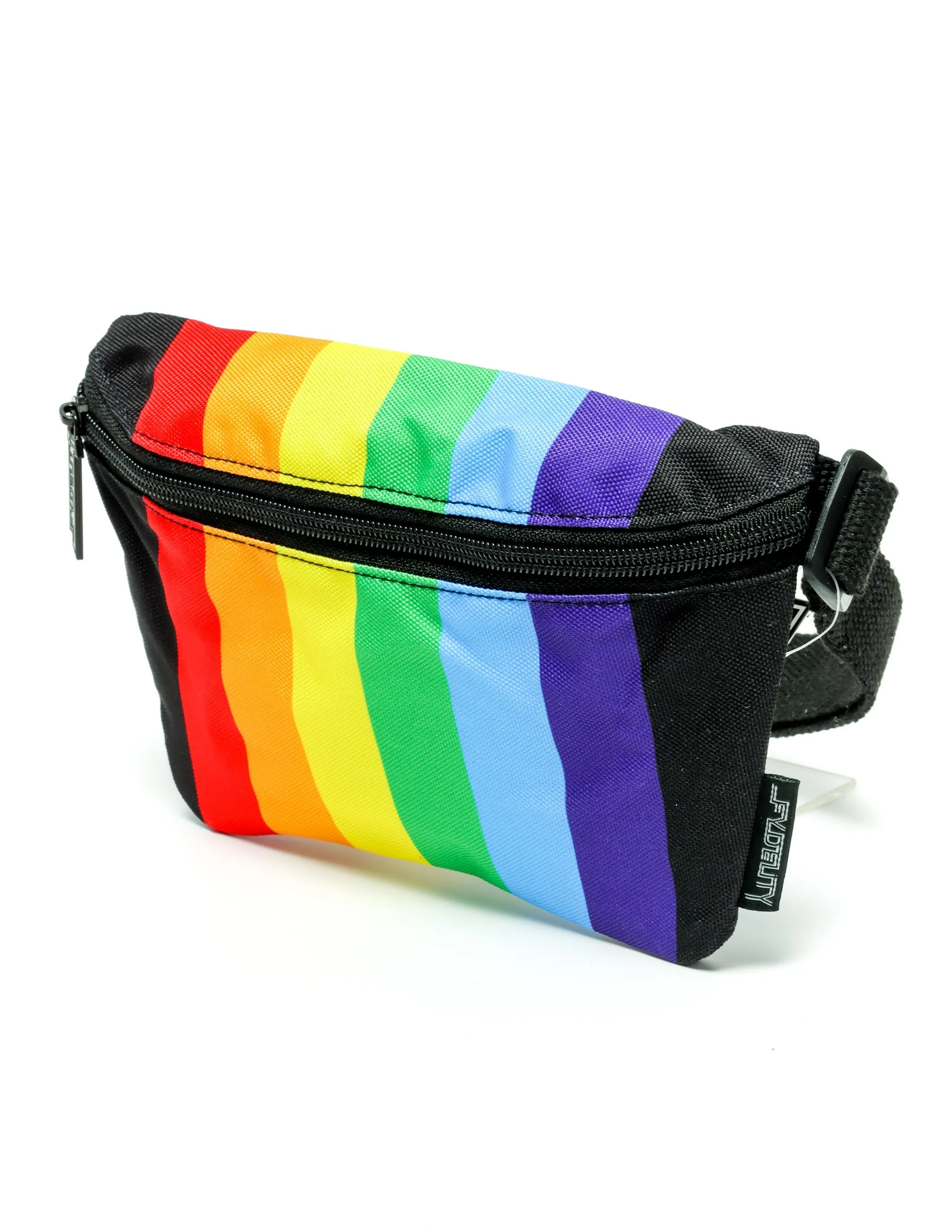 Fanny Pack | Slim |PRIDE Rainbow Stripe Black