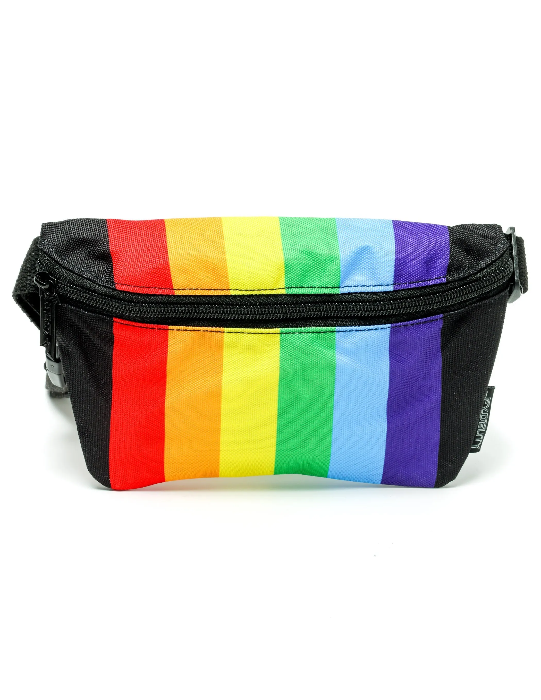 Fanny Pack | Slim |PRIDE Rainbow Stripe Black