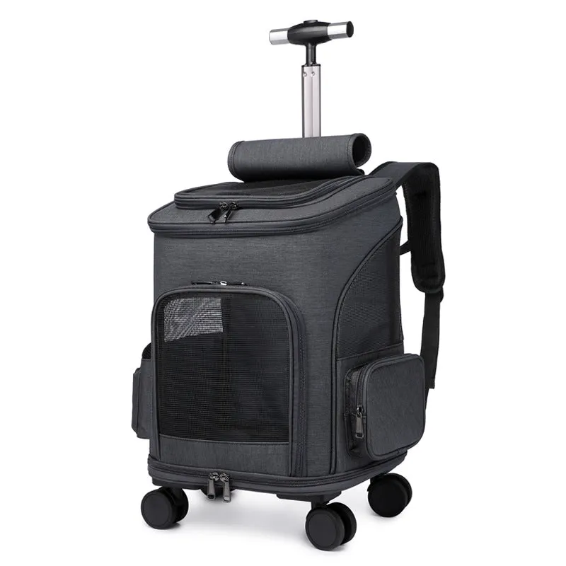 Folding Backpack Trolley With Universal Wheels for Cats