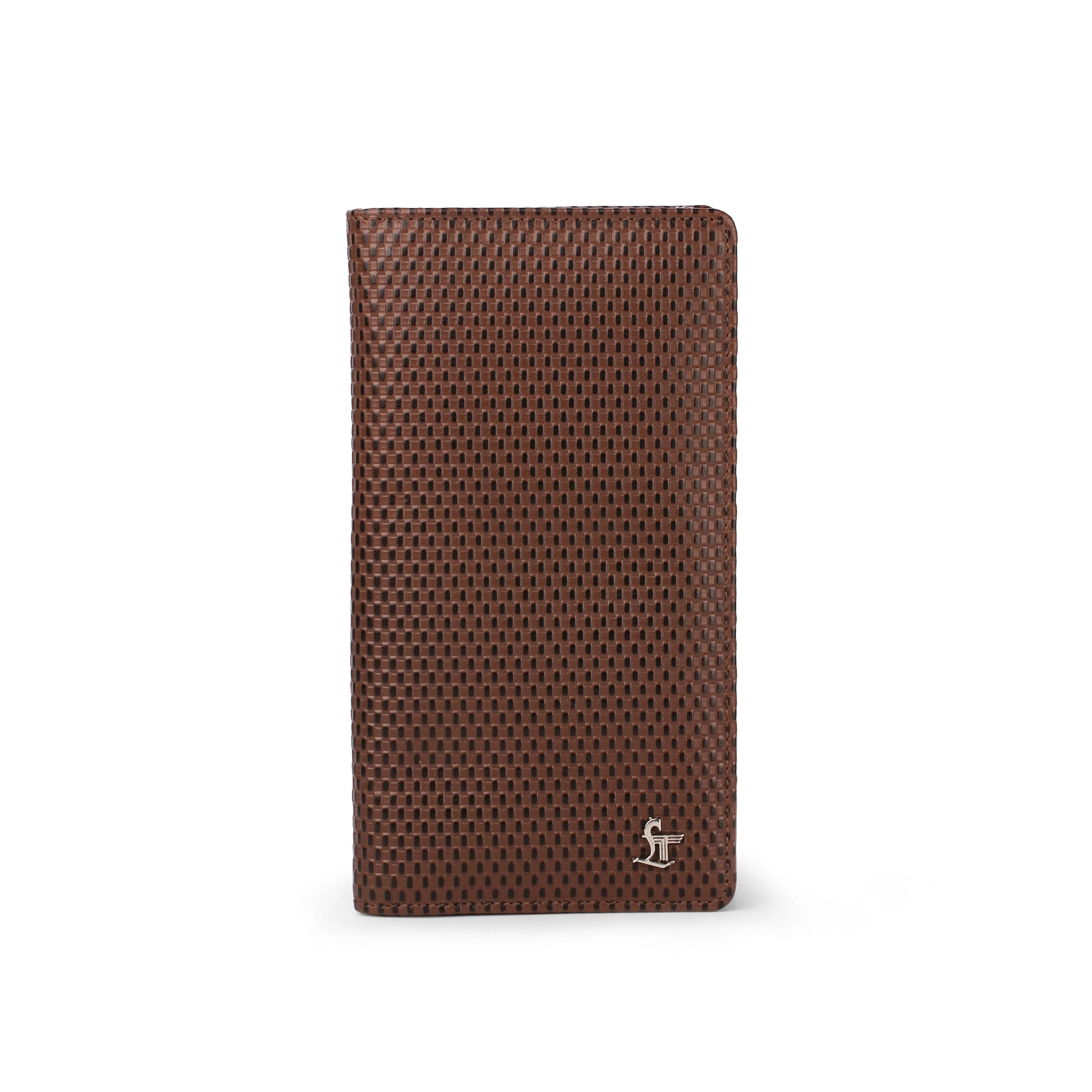 Full Zip Passport II | Leather Passport Holder | Travel Wallet | 100% Pure Leather | Color: Brown & Cherry