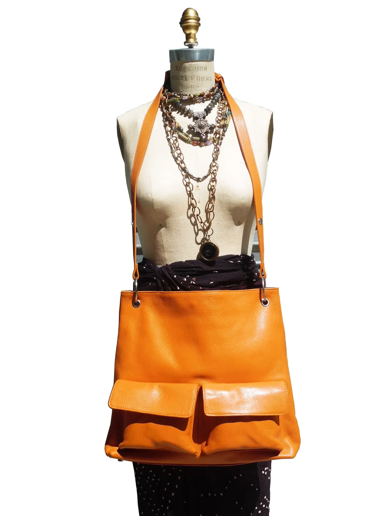 Gapock X Crossbody Bag Pebble Grain Orange