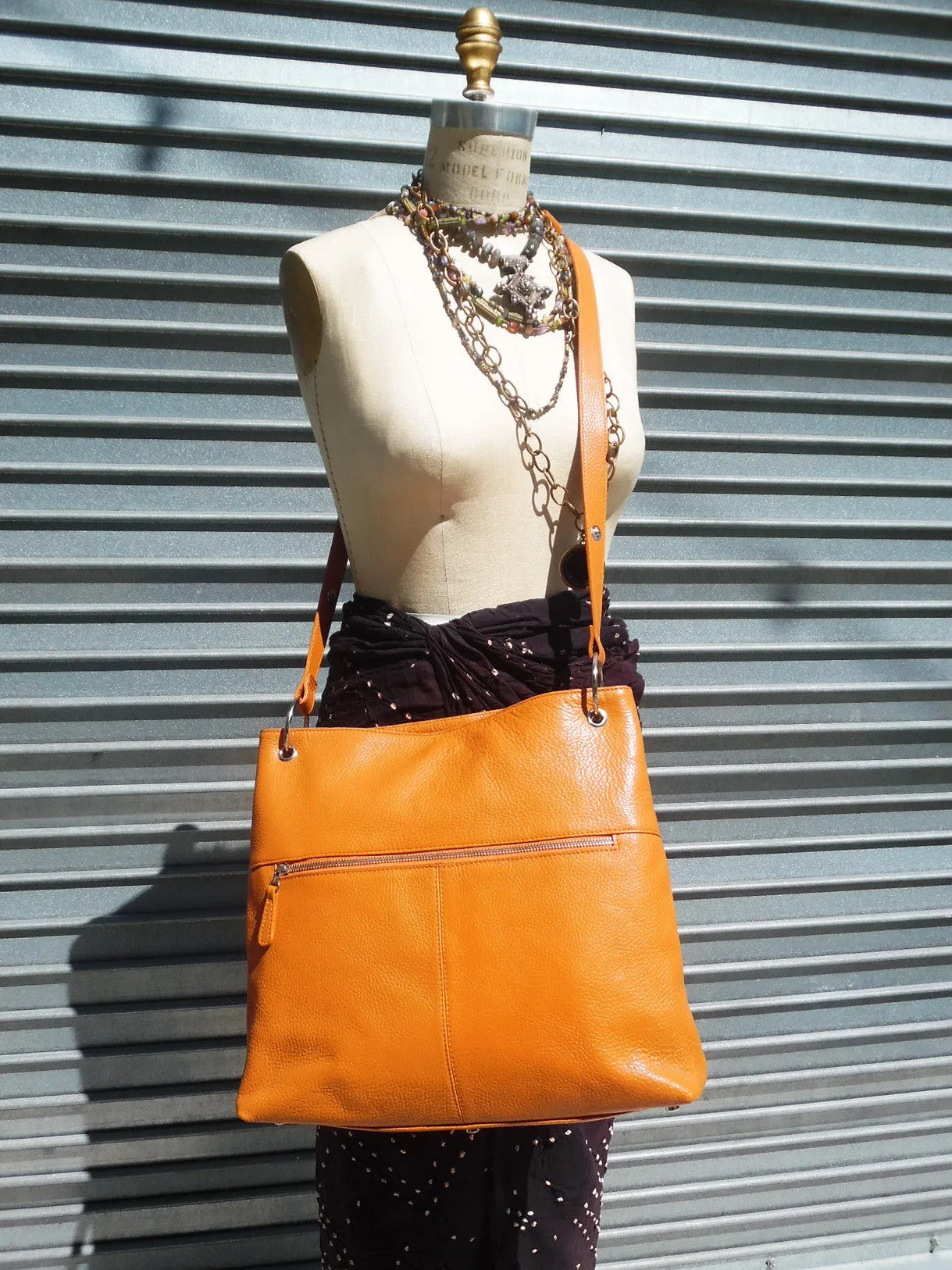 Gapock X Crossbody Bag Pebble Grain Orange