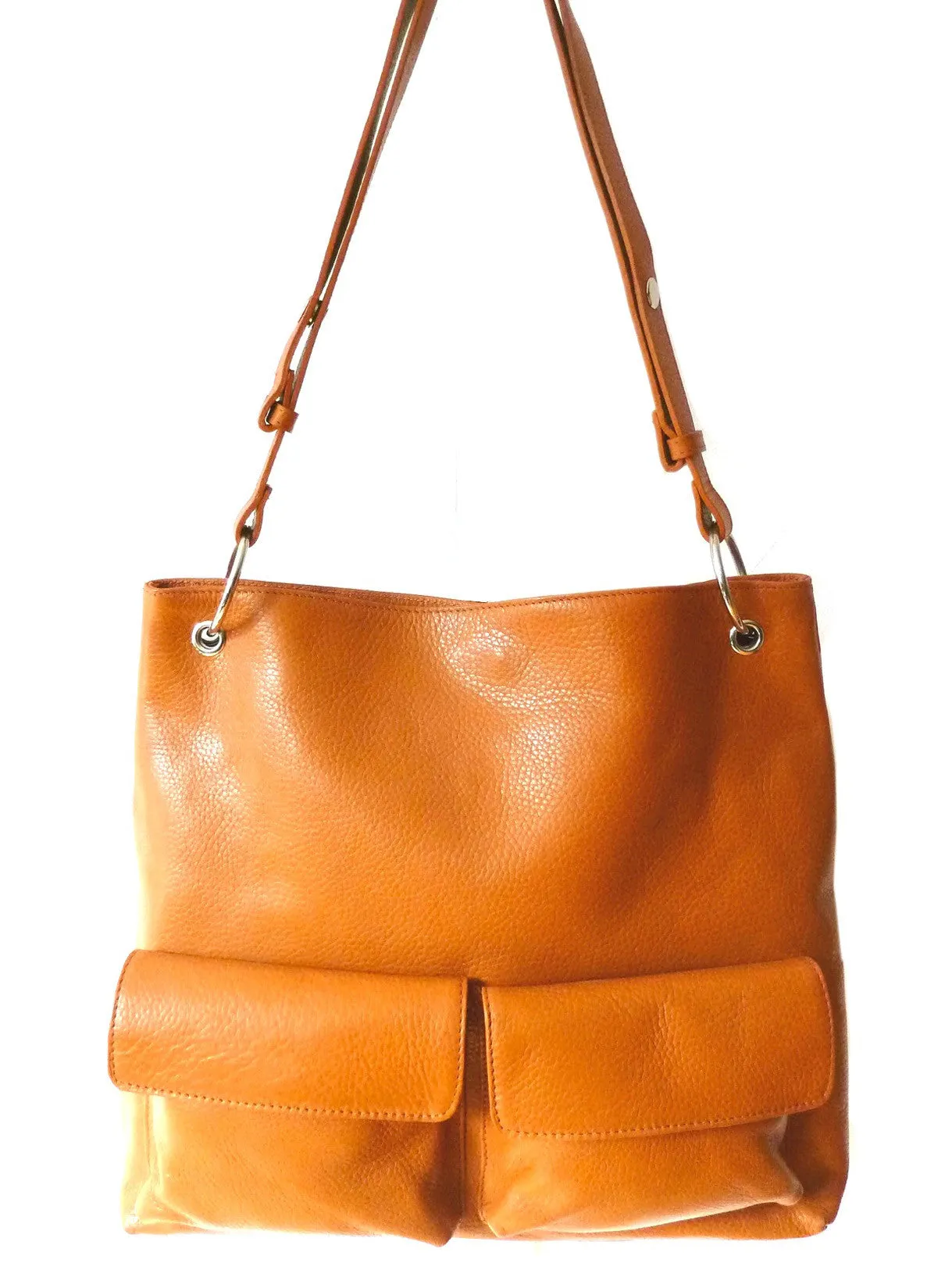 Gapock X Crossbody Bag Pebble Grain Orange