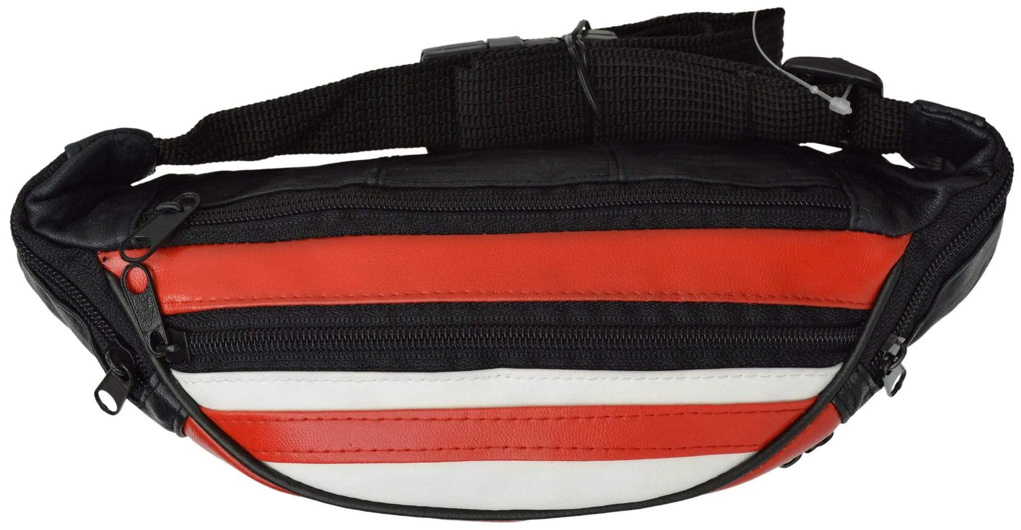 Genuine Leather Puerto Rico Flag Fanny Pack Purse for Men & Women 964 (C)