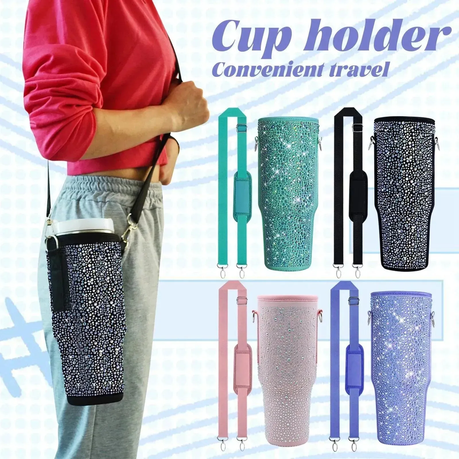 Glittery Stanley Cup Carrier Bag (For 30 oz & 40 oz)