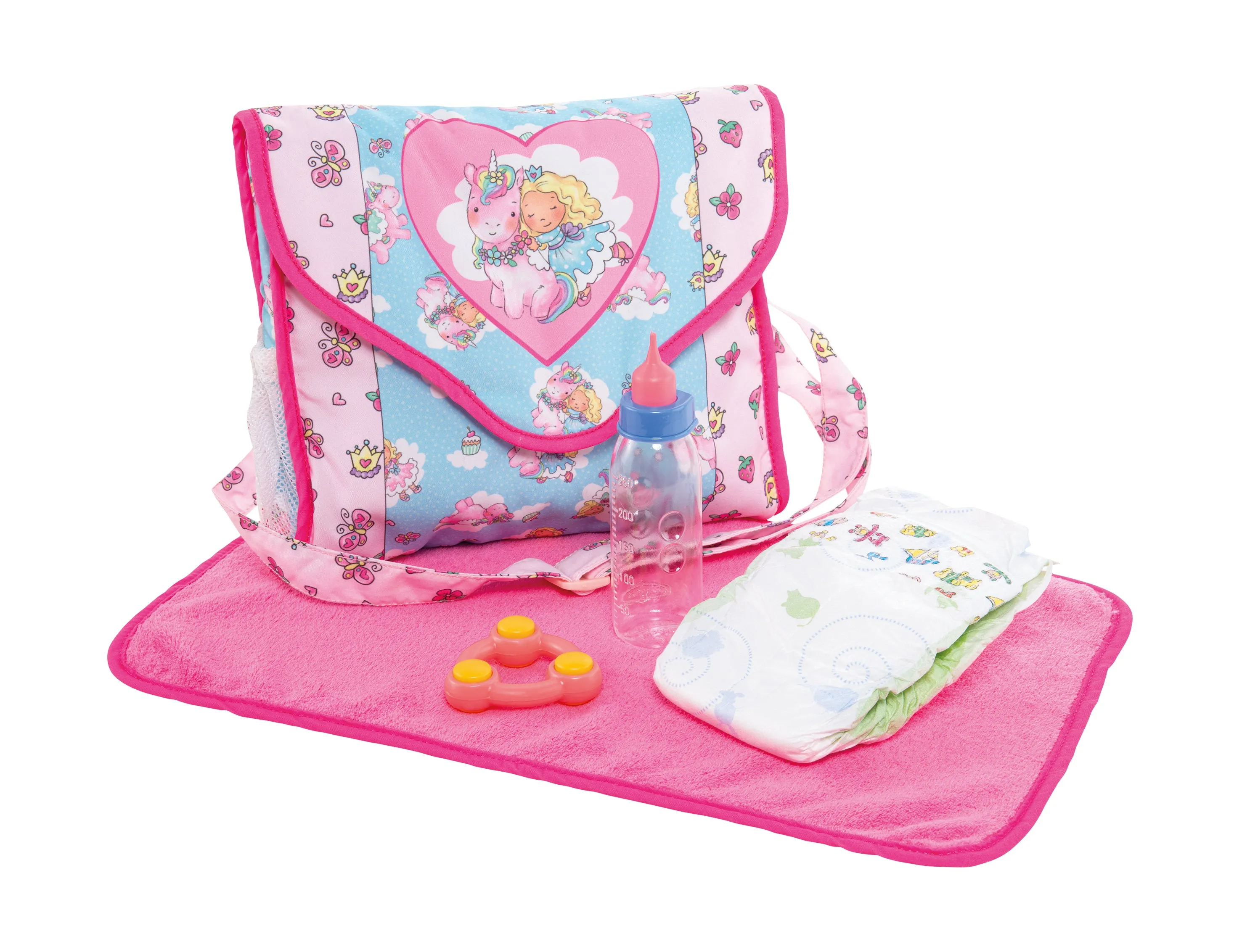 Heless Doll Changing Bag 'Unicorn Emil & Fairy Emma' with Accessories