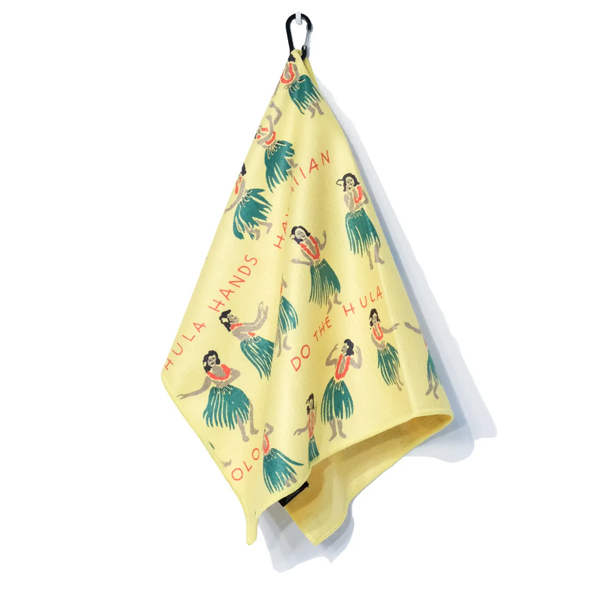 Hula Hands Golf Towel - Yellow