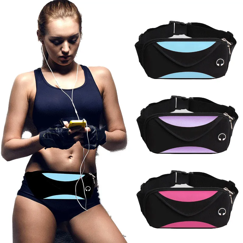 “Iconic fitness” headphone port travel casual workout fannypack